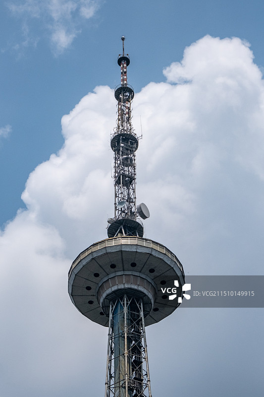 四川绵阳地标电视塔各角度景观图片图片素材
