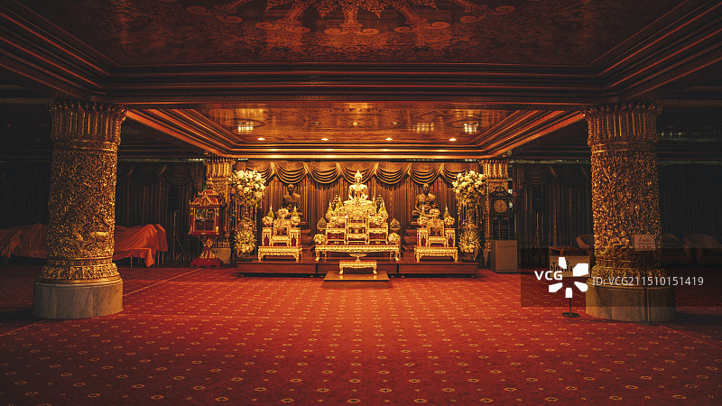 泰国曼谷水门寺佛塔佛舍利金殿图片素材