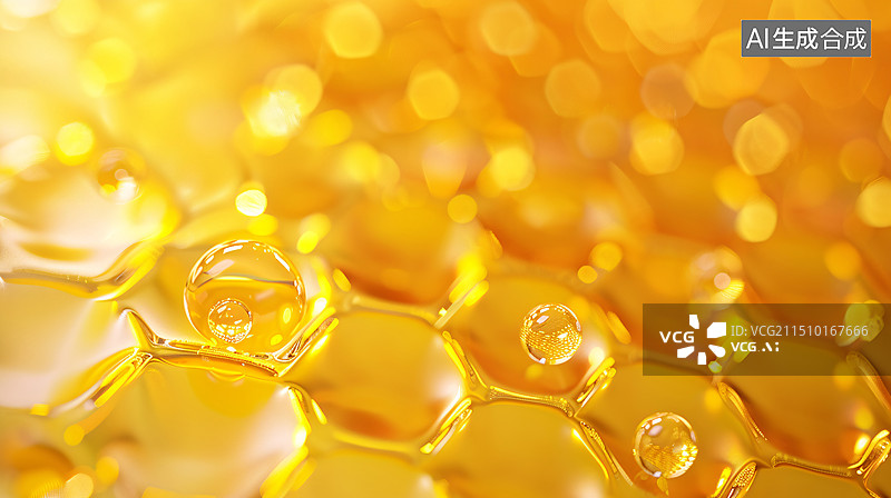 【AI数字艺术】蜂蜜纹理图案抽象KV主视觉商务PPT背景图片素材