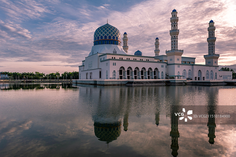 马来西亚水上清真寺 仙本那卡帕莱图片素材