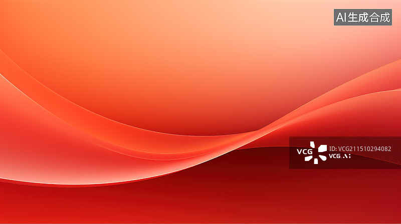 【AI数字艺术】暖色系红色渐变曲线流动质感抽象背景图片素材