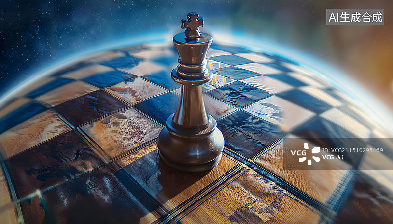 【AI数字艺术】国际象棋棋子与星球图片素材