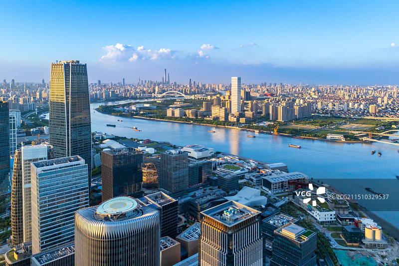上海徐汇滨江航拍图片素材
