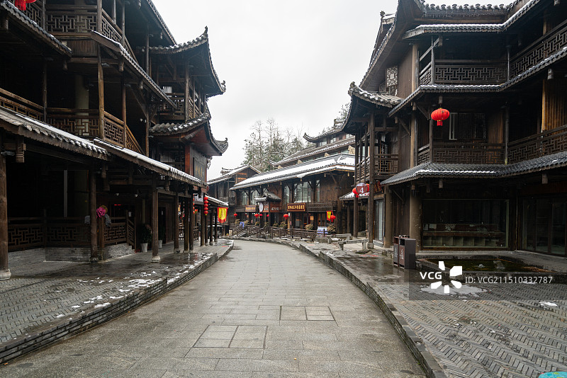 酉州古城街道图片素材