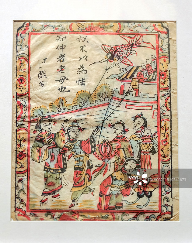 武强灯方年画 清 武强年画博物馆藏 山东博物馆“沿着运河看年画”特展图片素材