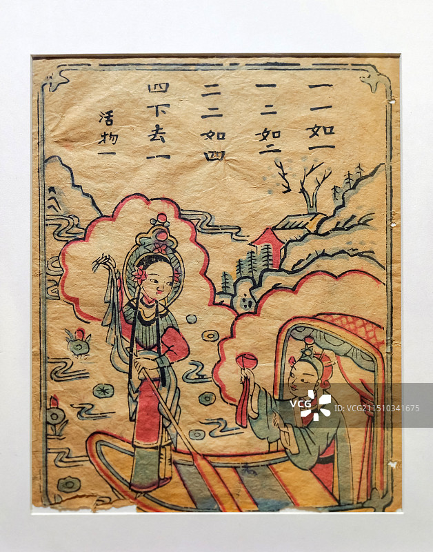 武强灯方年画 清 武强年画博物馆藏 山东博物馆“沿着运河看年画”特展图片素材