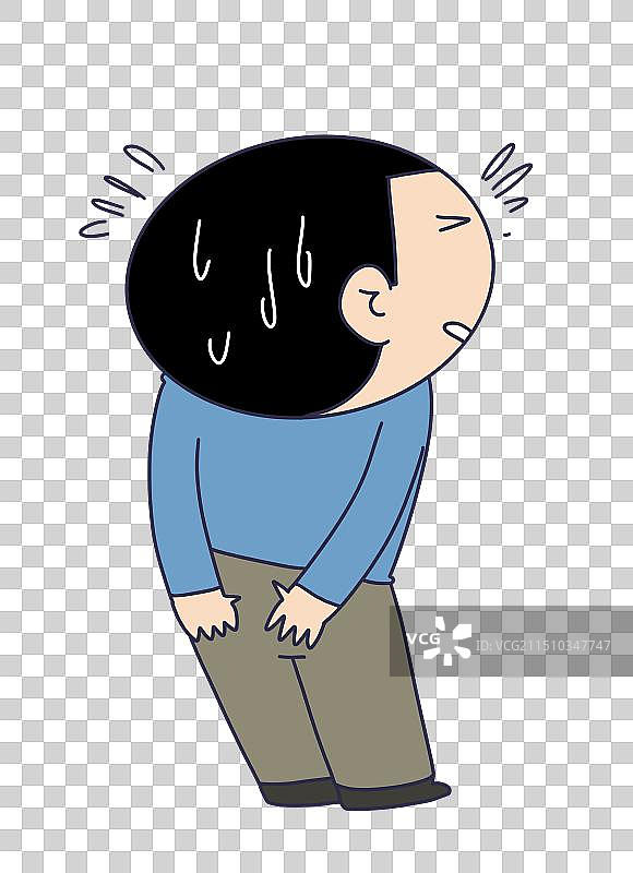 捂住屁股的痔疮患者图片素材