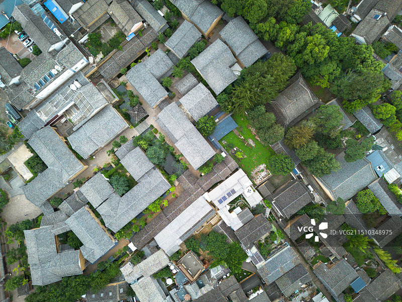 沙溪古镇航拍图片素材