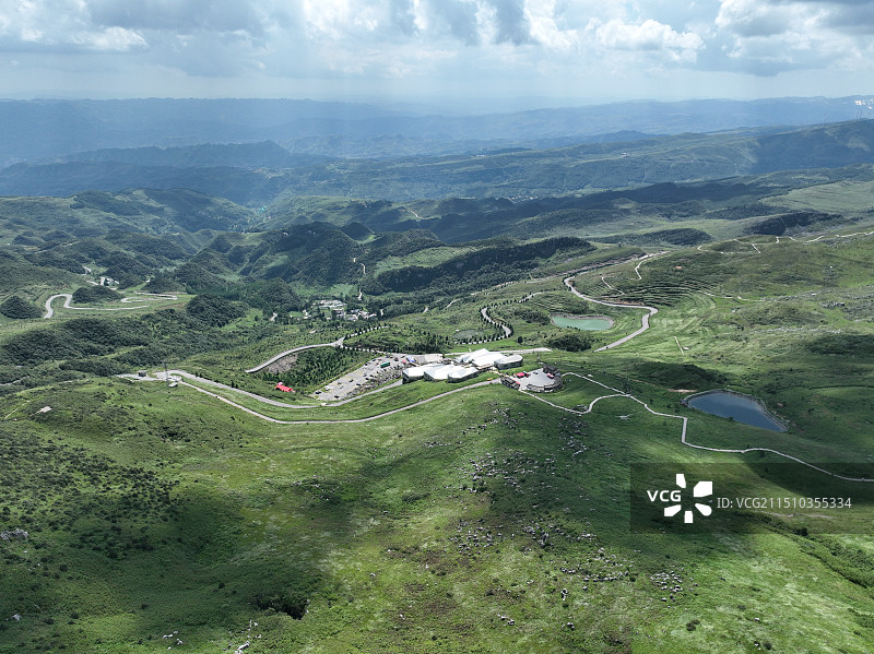 六盘水与赫章交界韭菜坪贵州屋脊最高峰图片素材