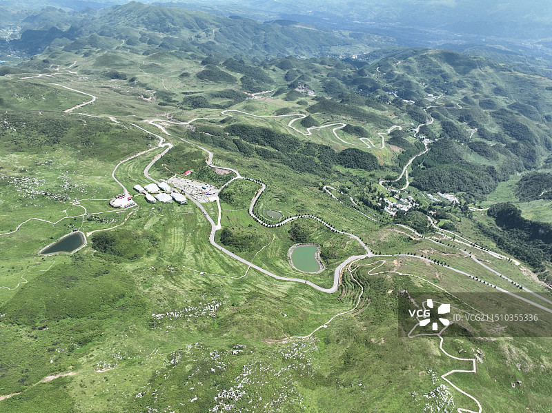 六盘水与赫章交界韭菜坪贵州屋脊最高峰图片素材