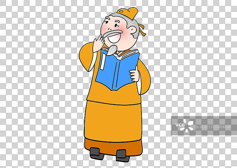 书籍，阅读，学习，读书，书，线装书，晨读，弟子规，卡通汉服古装古代文学人物儿童插画图片素材