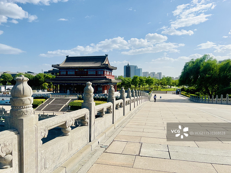 通州北关大光楼与七孔桥图片素材