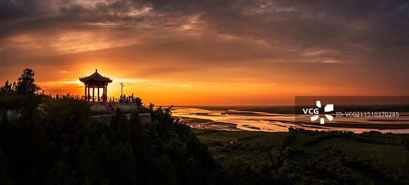 河南省郑州市荥阳市桃花峪黄河风光图片素材
