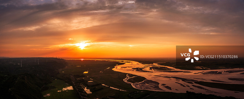 河南省郑州市荥阳市桃花峪黄河风光图片素材
