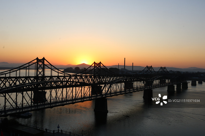 鸭绿江断桥图片素材