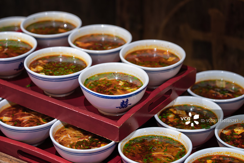 陕西西安陕菜特色小吃一口香臊子面图片素材