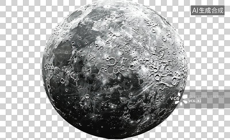 【AI数字艺术】星际太空月亮免抠元素图片素材