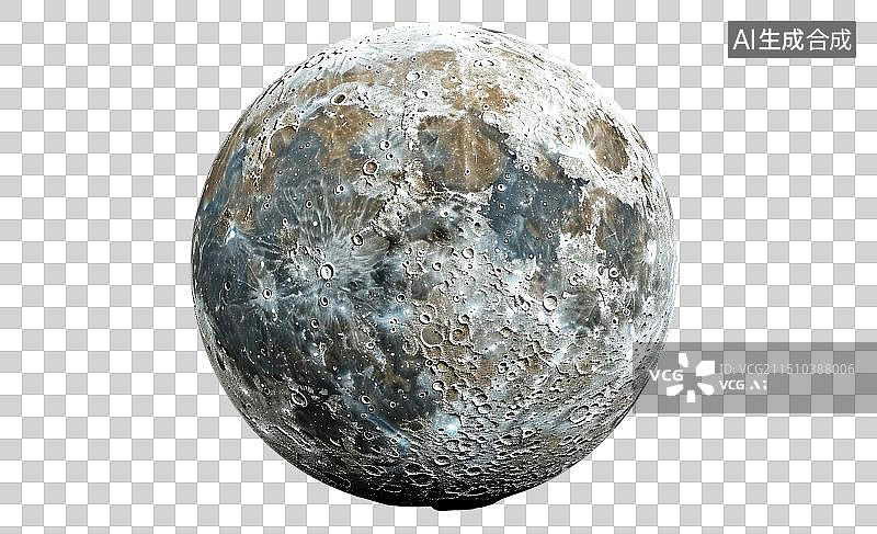 【AI数字艺术】星际太空月亮免抠元素图片素材
