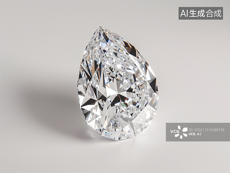 【AI数字艺术】切割完美的梨形钻石图片素材