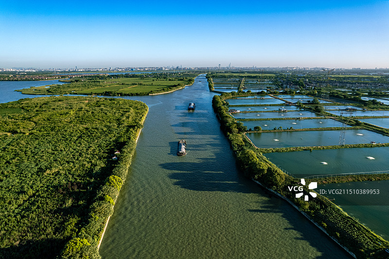 苏州吴江同里古镇航拍图片素材