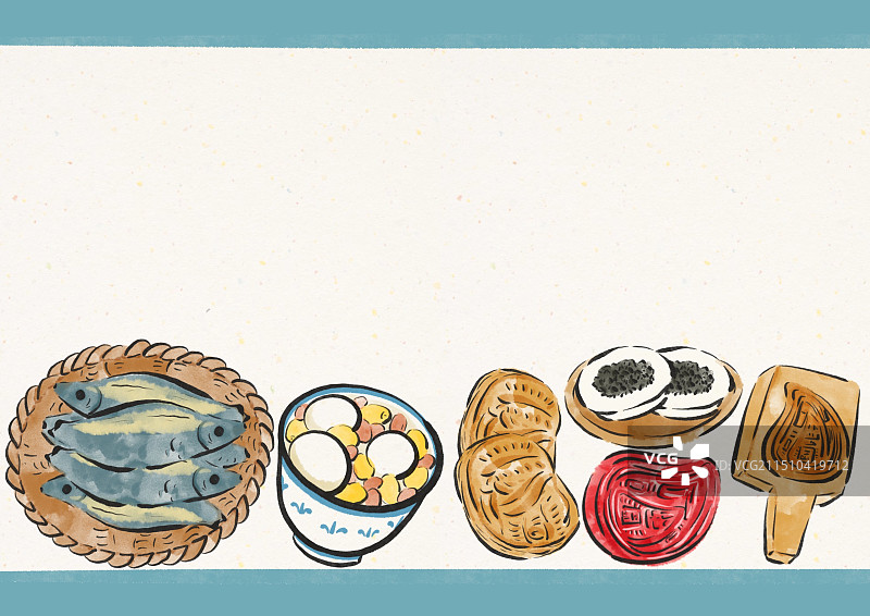 国潮风潮汕美食插画图片素材