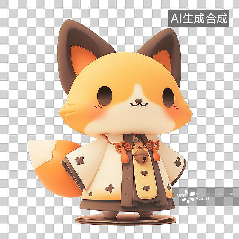 【AI数字艺术】卡通生物 狐狸 耳廓狐图片素材