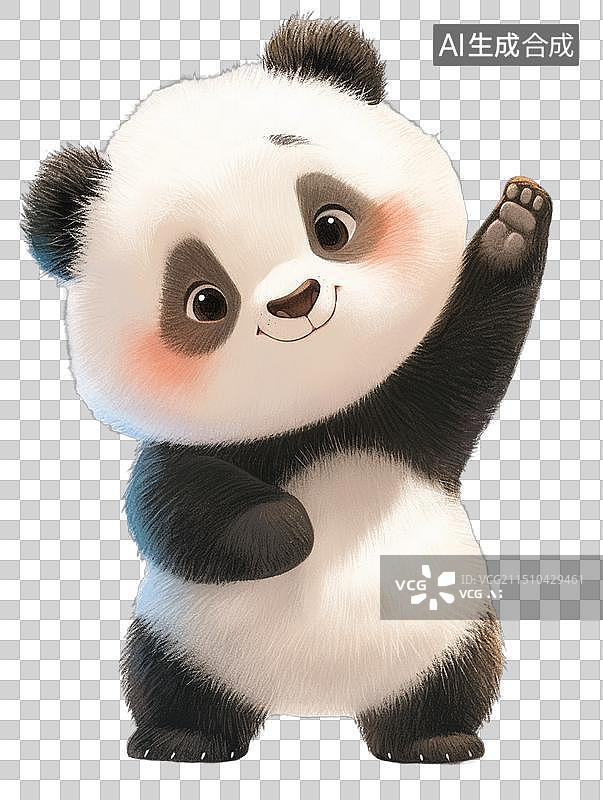 【AI数字艺术】熊猫 手绘插画图片素材