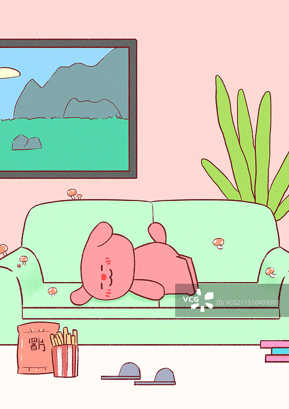 躺平人生图片素材