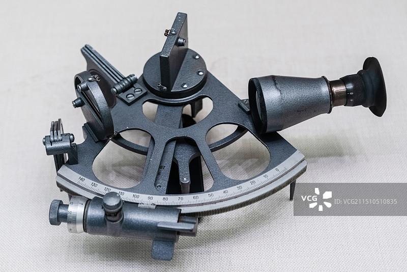 中国航海博物馆，1976年前苏联六分仪图片素材