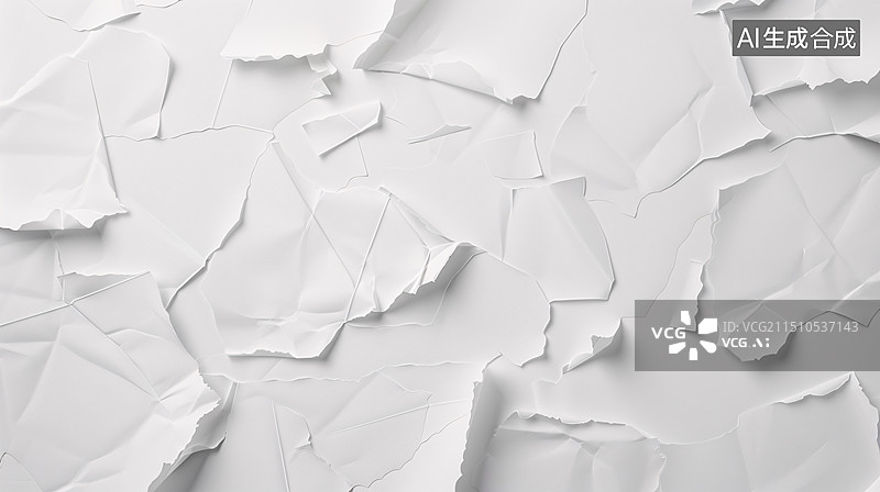 【AI数字艺术】皱纹纸张纹理的特写褶皱纸张纹理背景素材图片素材