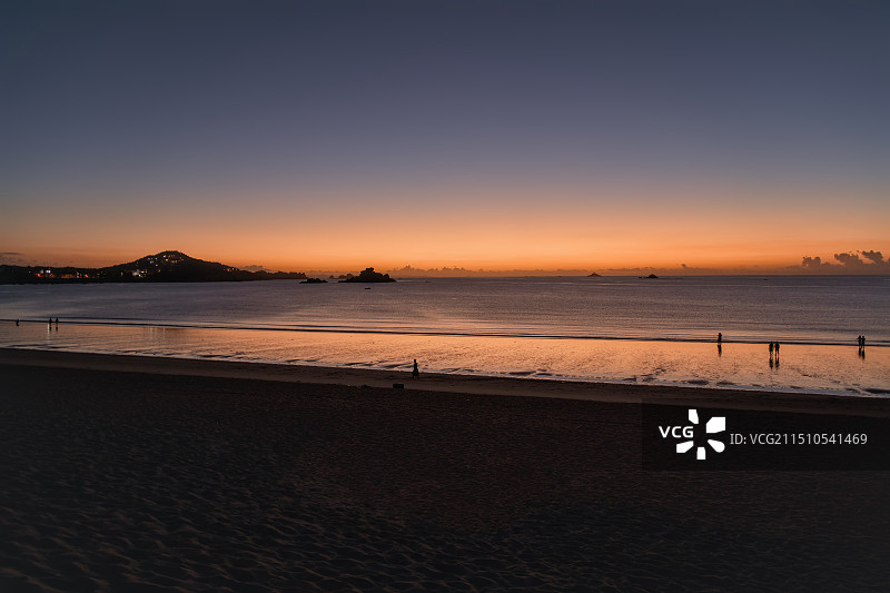 湄洲岛清晨曙光图片素材