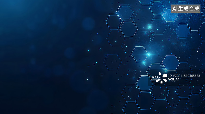 【AI数字艺术】科技几何背景图片素材