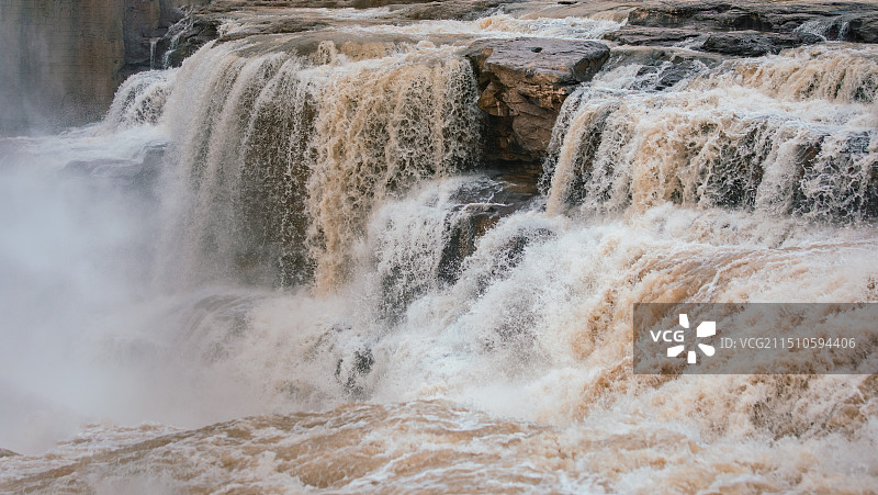 山西省临汾市吉县壶口瀑布风光图片素材