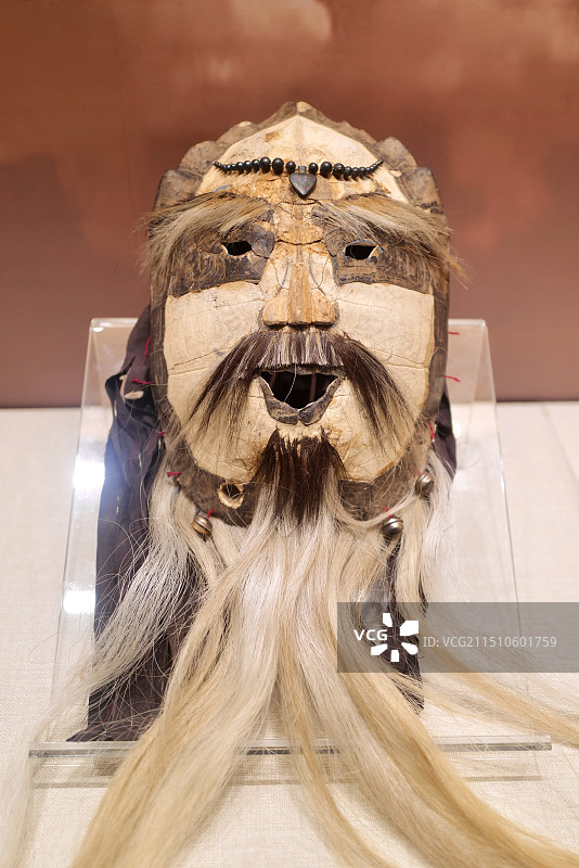 满族萨满龟壳面具图片素材