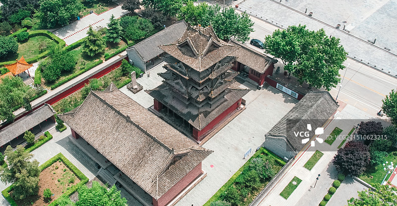 中华第一木楼，山西省运城市万荣县飞云楼图片素材
