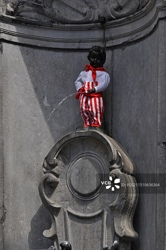 比利时，布鲁塞尔，尿童于连。图片素材