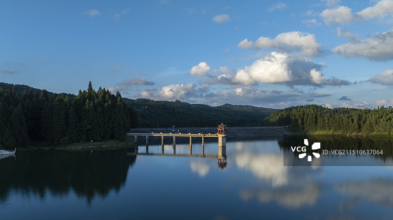 湖北利川福宝山水库图片素材