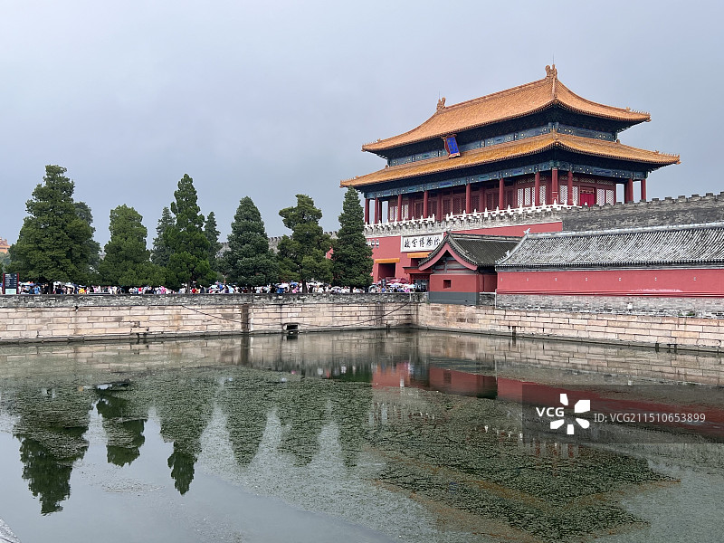 雨中神武门图片素材