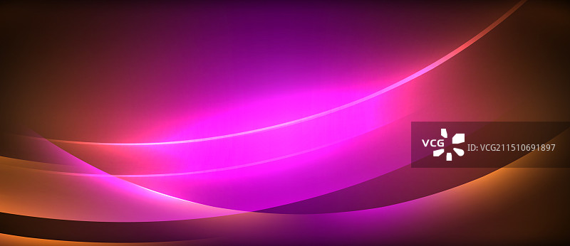 霓虹灯发光的圆形光线照亮了圆线图片素材