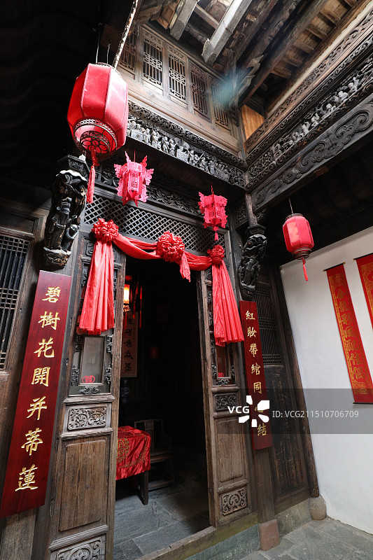 徽州婚房 新人婚房布置图片素材