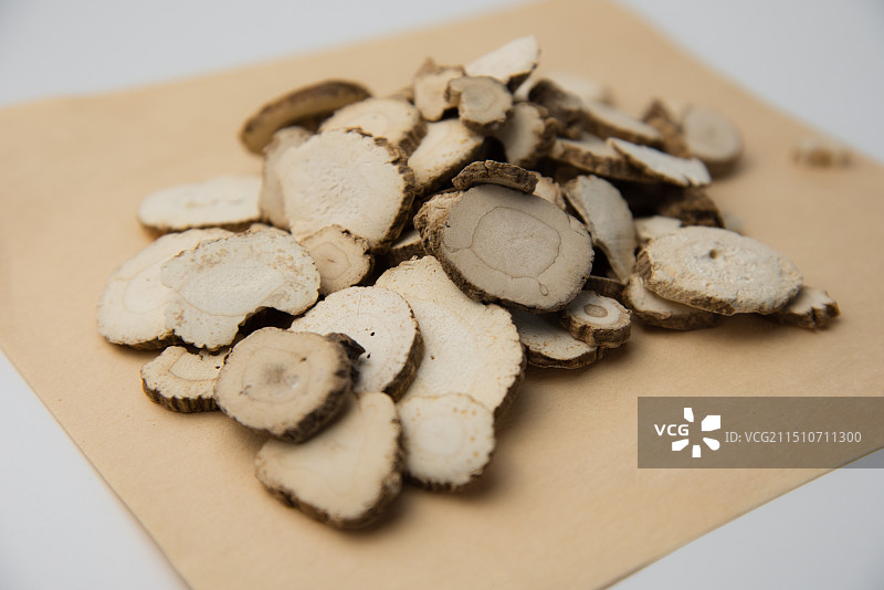 中药材切片白芷图片素材
