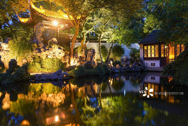 江苏省 苏州市 吴江区 同里古镇 退思园 世界文化遗产 苏州园林图片素材