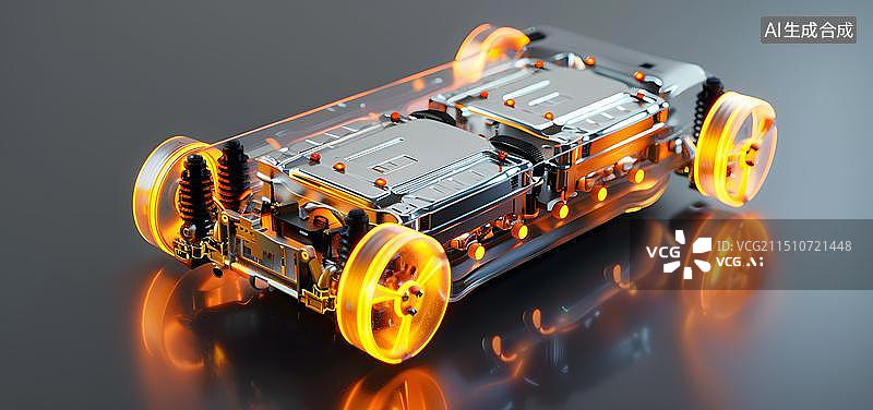 【AI数字艺术】带电池的电动车 新能源汽车图片素材