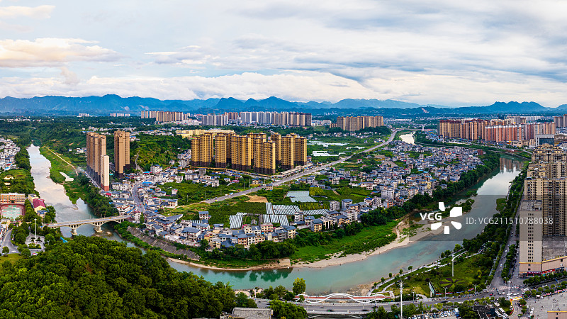 湖北来凤县城风光图片素材