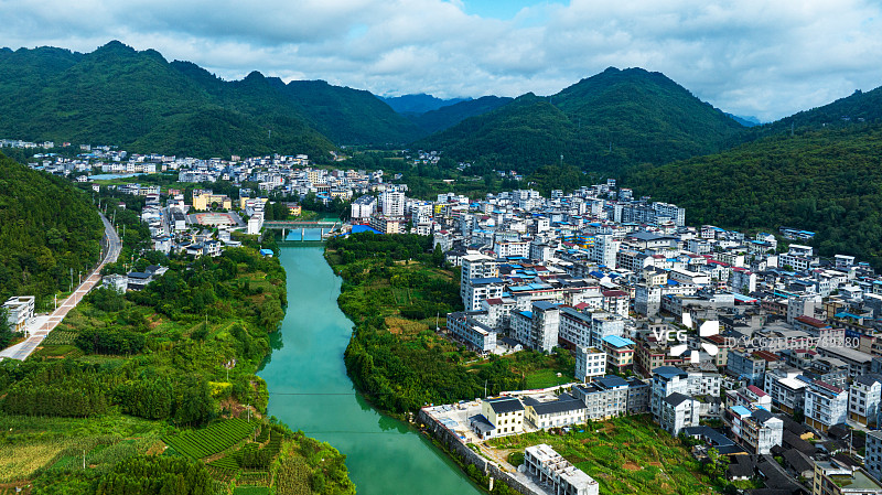 湖北来凤县大河镇风光图片素材