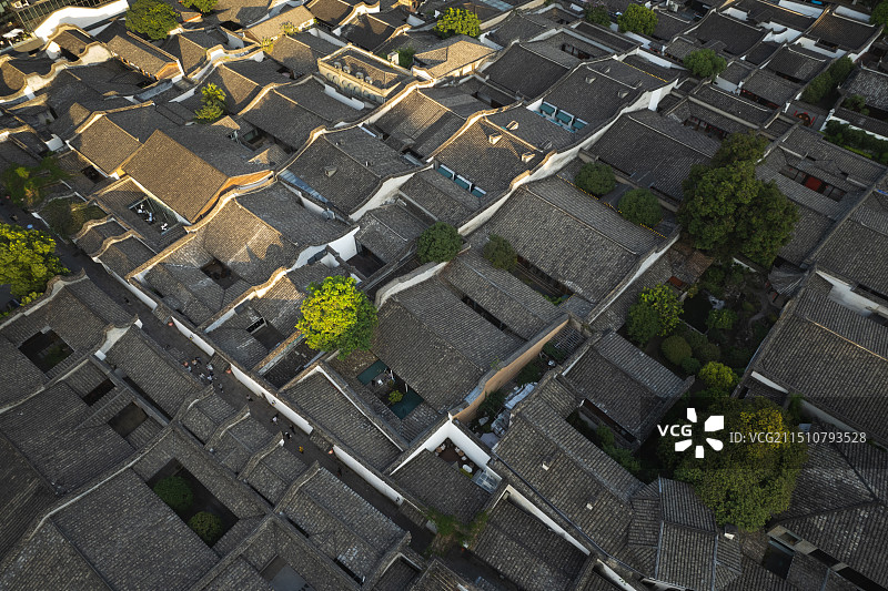 鸟瞰三坊七巷图片素材