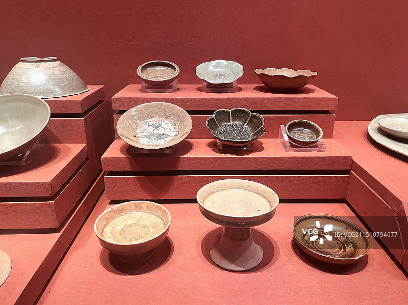 湖南省博物馆藏品隋代唐代越州窑瓷碟图片素材