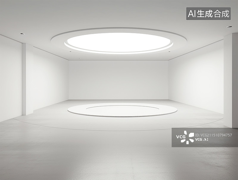 【AI数字艺术】现代艺术展厅空间图片素材