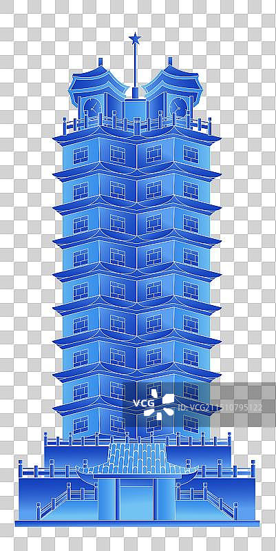 郑州发光渐变科技炫酷商务地标旅游矢量城市图片素材