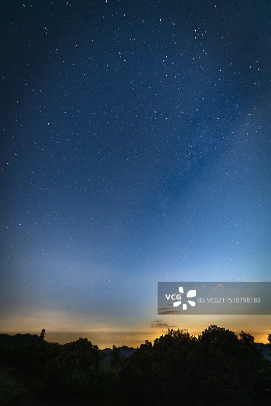 富阳新登黄泥岗星空图片素材